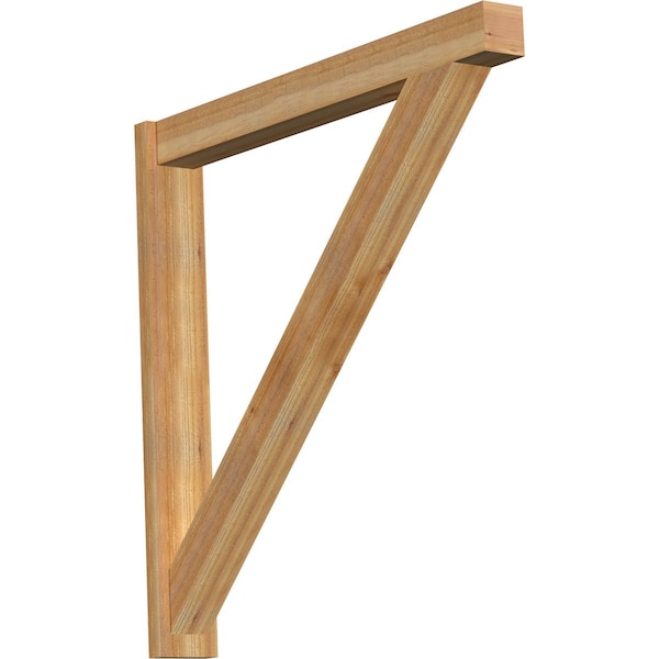 Ekena Millwork Traditional Block Rough Sawn Outlooker, Western Red Cedar, 6"W x 48"D x 48"H OUT06X48X48TRA05RWR - main